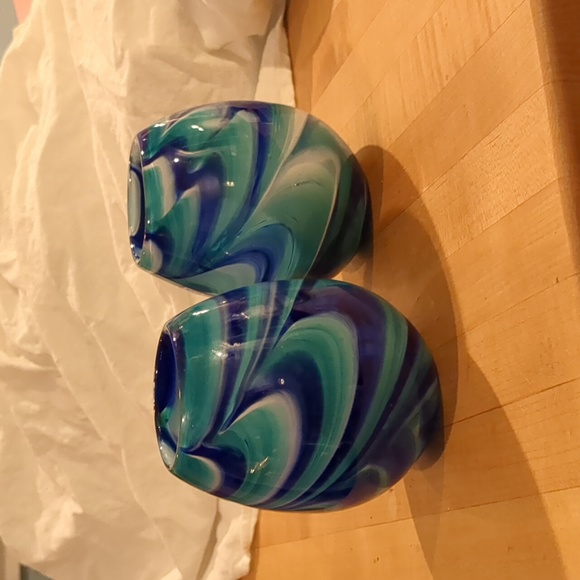 Mdina Glass Goblet tumbler pair - Picture 3 of 9